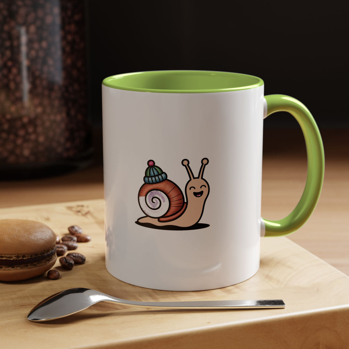 Cute Snail Mug, Tiny Hat Snail Coffee Cup, Funny Snail Lover Gift, Cottagecore Ceramic Mug, Whimsical Nature Mug Gift