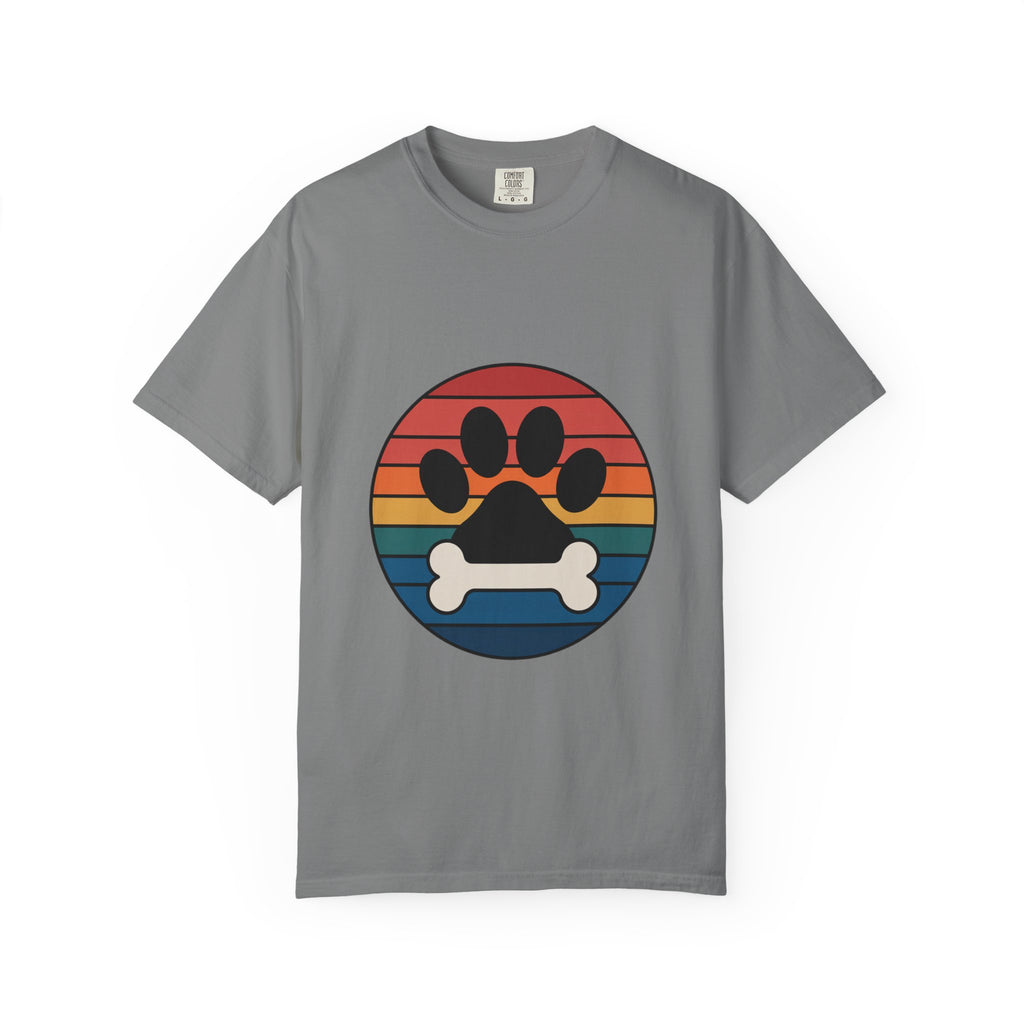 Dog Mom Retro Badge Shirt, Vintage Sunset Dog Lover T-Shirt, Retro Travel Sticker Style Dog Mama Gift Tee