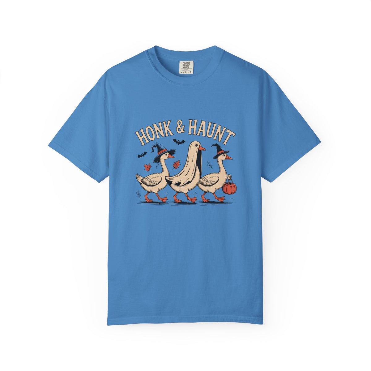 Honk & Haunt Geese Shirt, Funny Halloween Goose T-Shirt, Vintage Spooky Season Tee, Bird Lover Halloween Gift