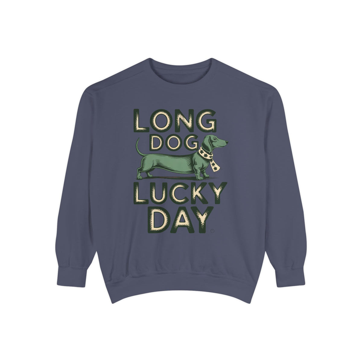 Dachshund Sweatshirt, St Patrick's Day Gift For Dog Owner, Long Dog Lucky Day Crewneck, Wiener Dog Lover Gift, Funny Dachshund Shirt