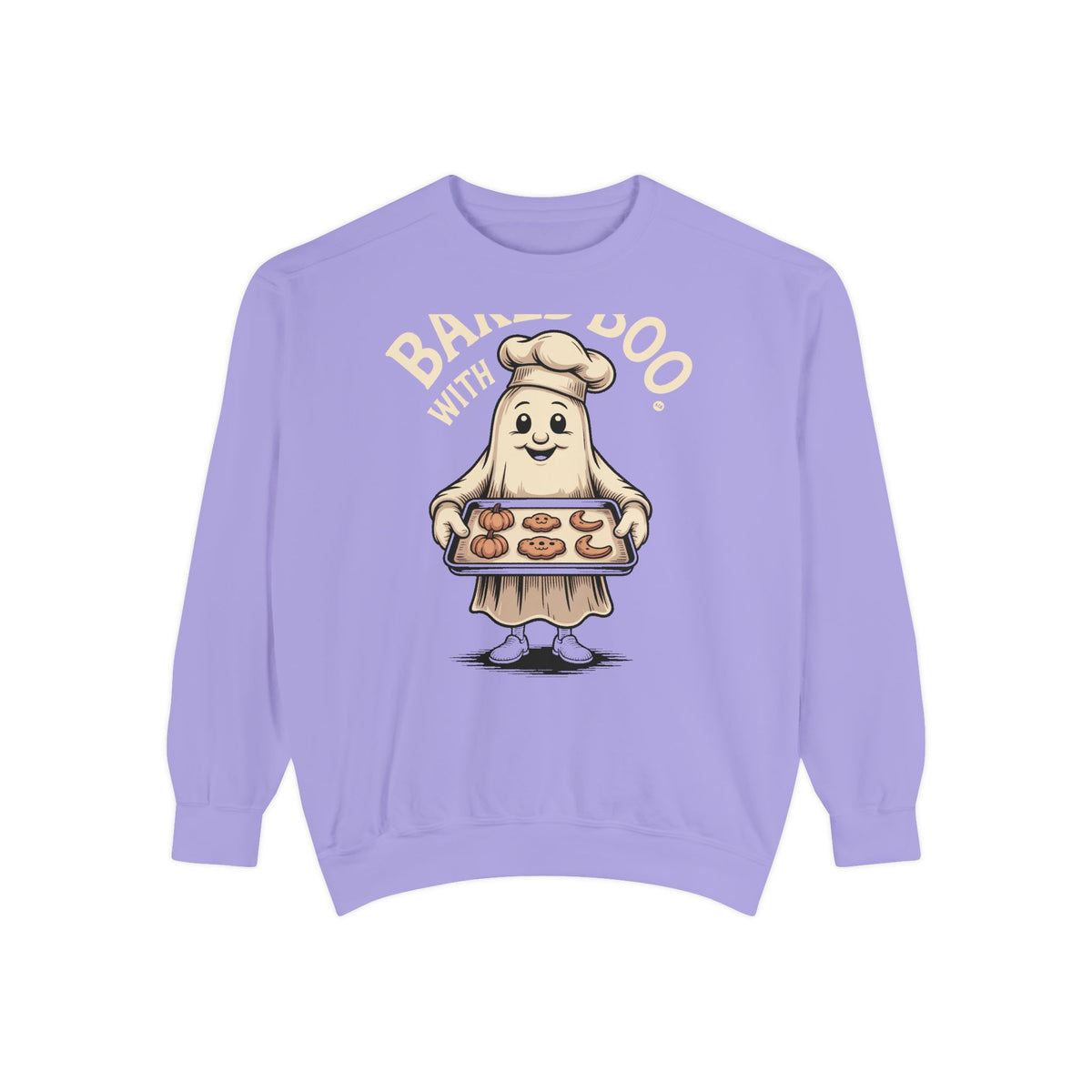 Baked With Boo Ghost Sweatshirt, Halloween Baking Crewneck, Cute Ghost Cookie Shirt, Fall Bakery Gift, Spooky Season Sweatshirt