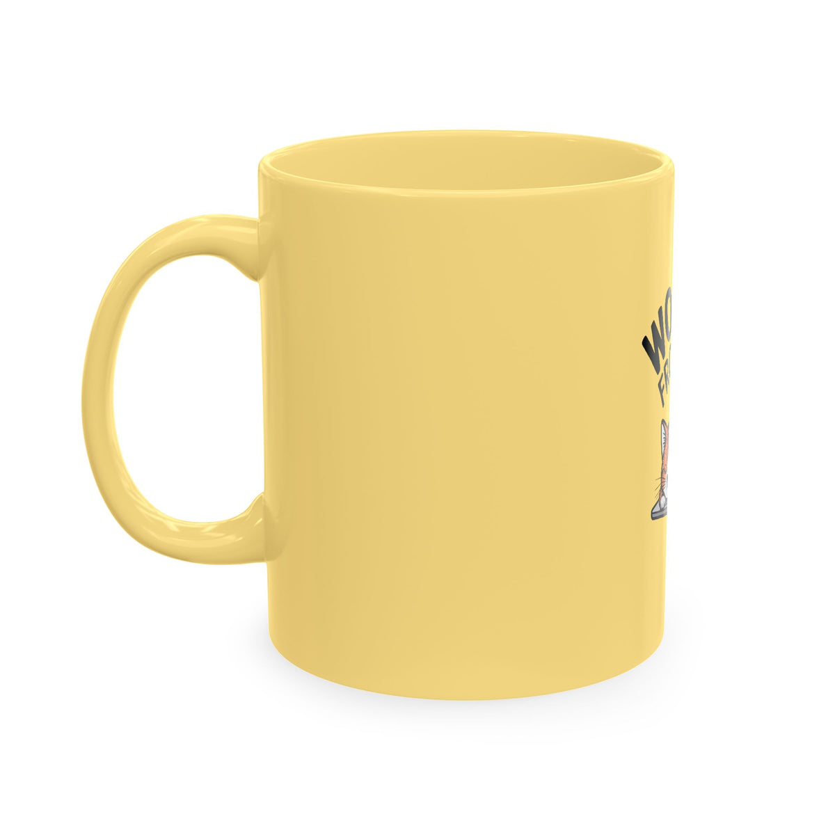 Working From Home Cat Mug, Funny Remote Work Coffee Mug, Cute Cat Lover Gift, Lazy Cat Laptop Mug for Coworker or WFH Gift