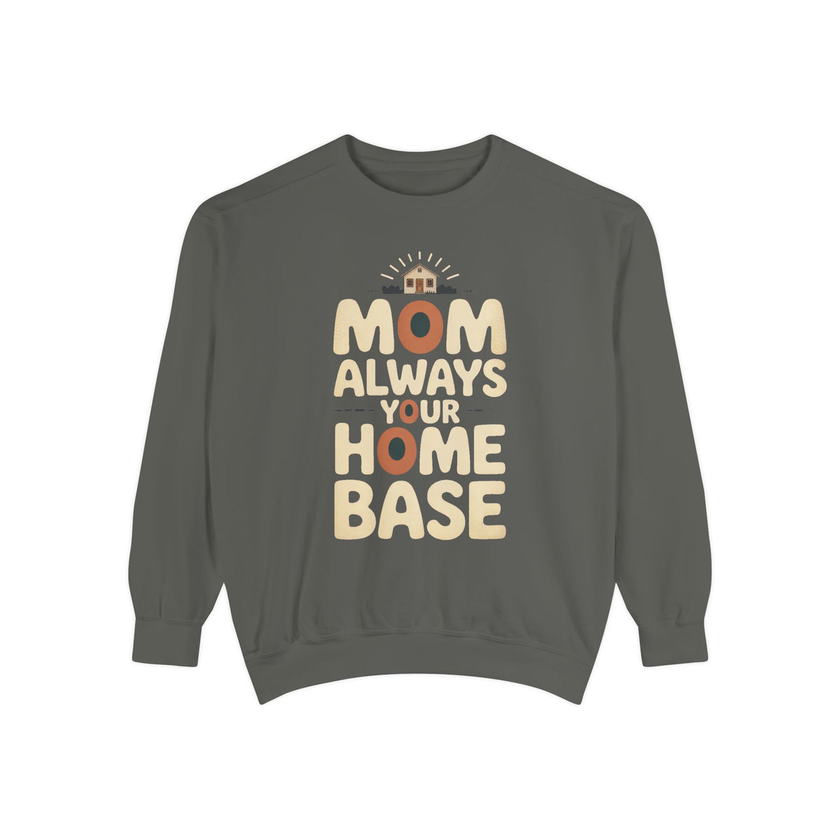 Mom Sweatshirt, Mother's Day Gift For Mom From Adult Child, Always Your Home Base Crewneck, Retro Mom Gift, Embroidered Mom Sweater