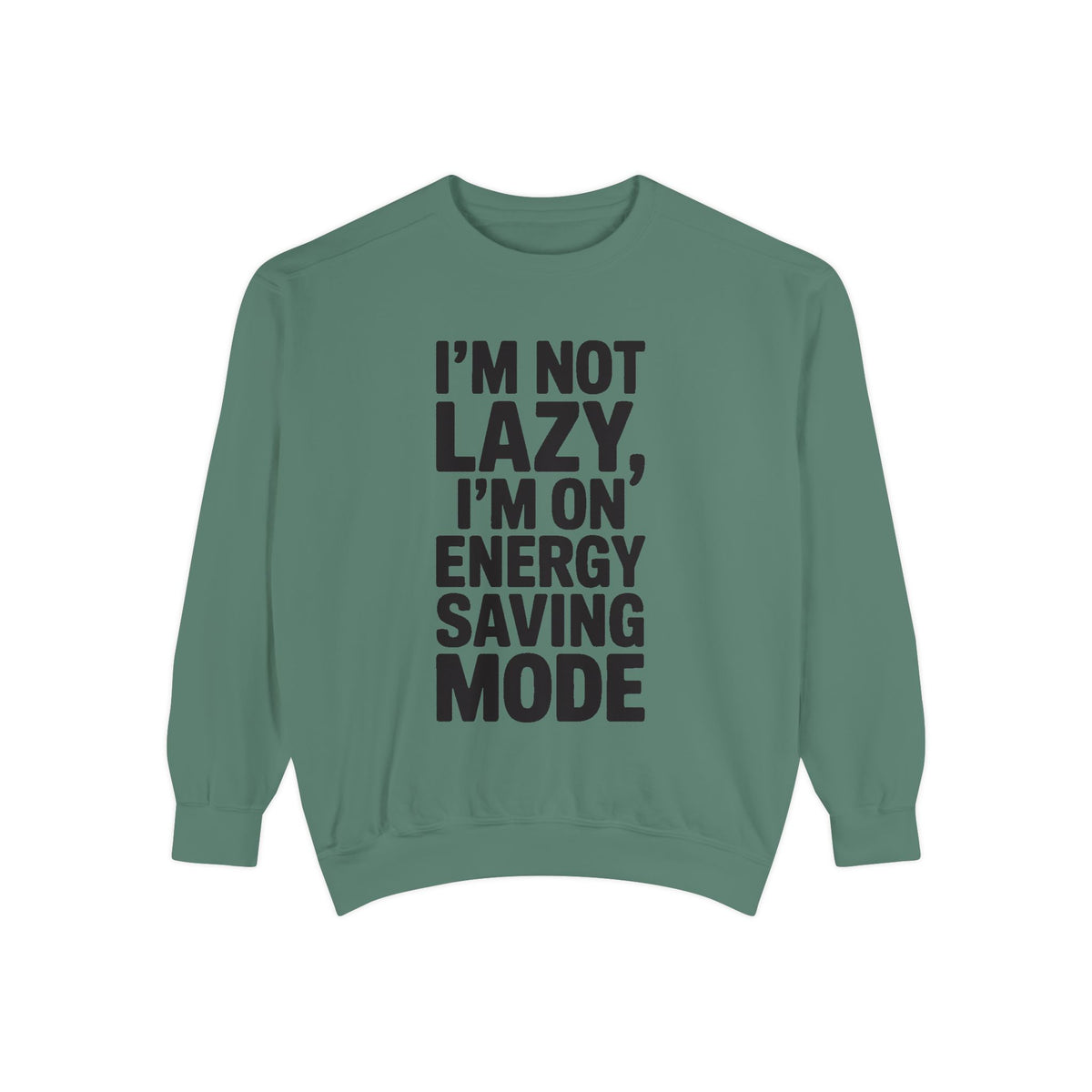 Energy Saving Mode Sweatshirt, Funny Lazy Quote Crewneck, I'm Not Lazy Embroidered Sweatshirt, Sarcastic Gift for Introvert