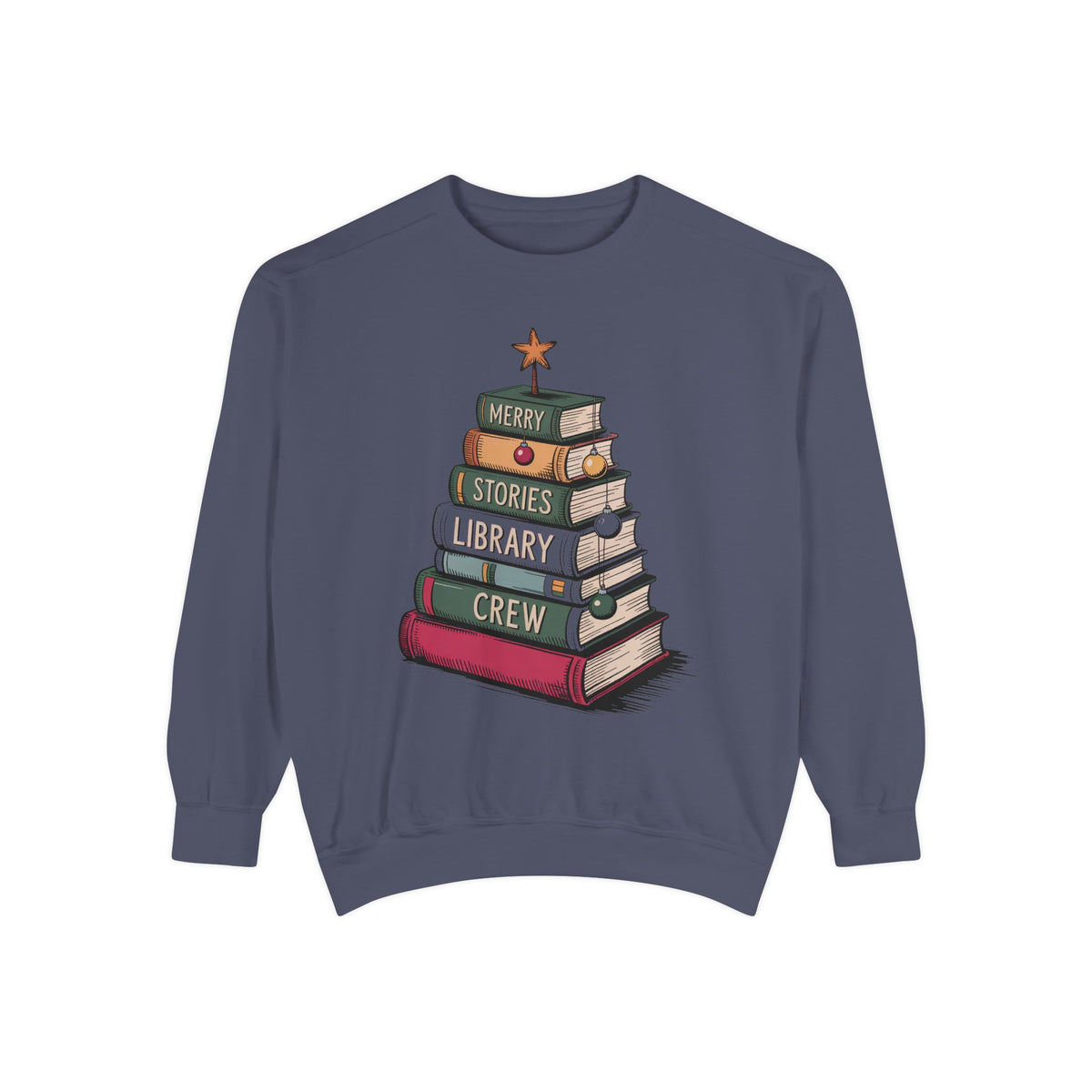 Librarian Christmas Sweatshirt, Library Crew Gift, Merry Stories Crewneck, Christmas Gift For Librarian, Book Lover Holiday Sweatshirt, Lib…