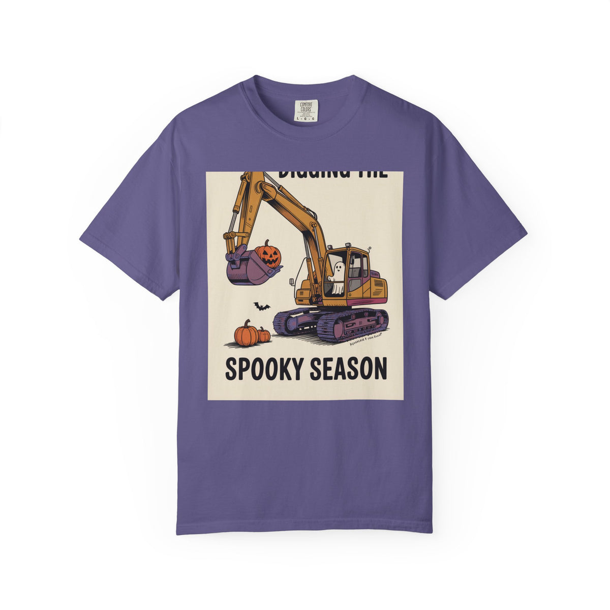 Halloween Excavator Shirt, Digging The Spooky Season Tee, Funny Ghost Pumpkin T-Shirt, Construction Halloween Gift