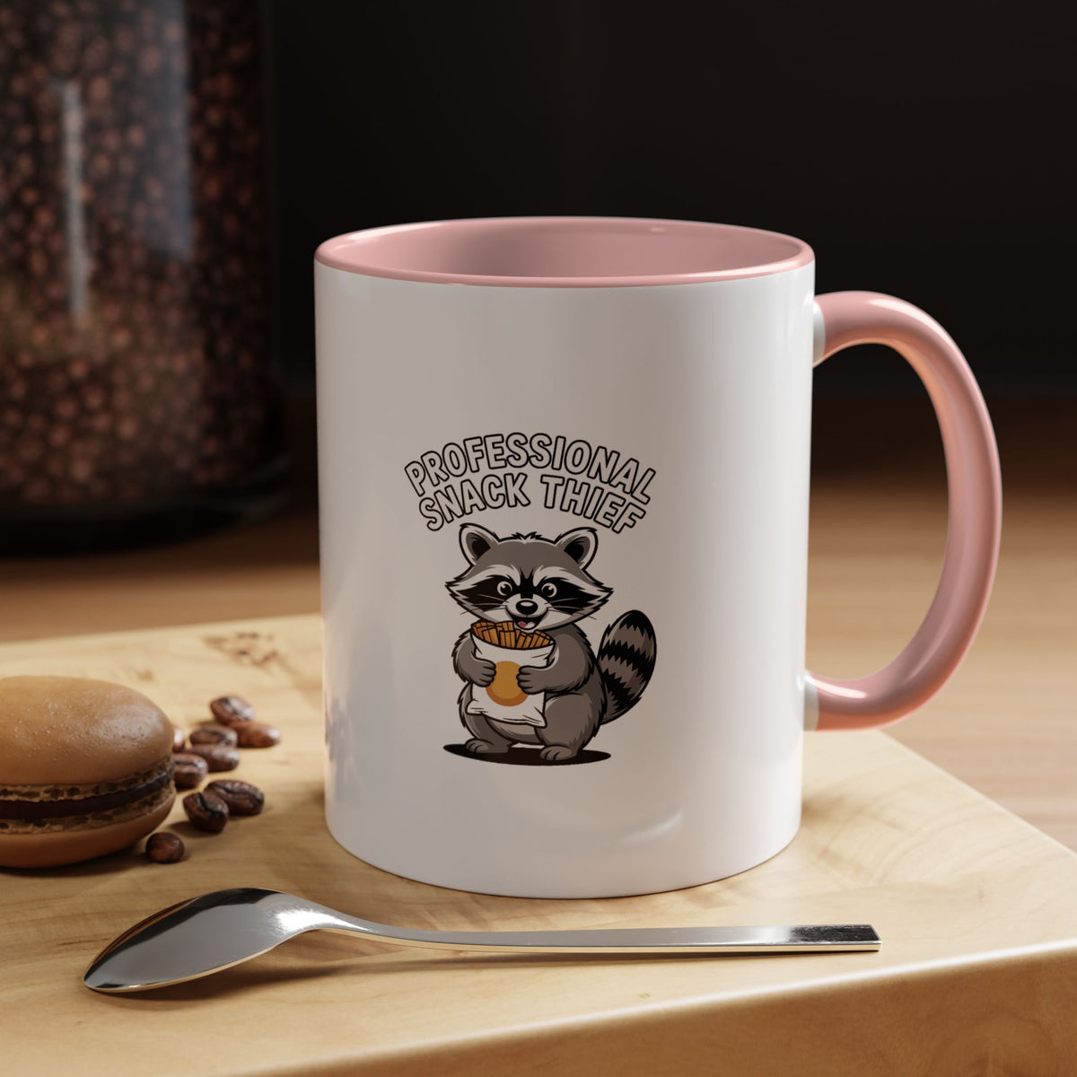 Professional Snack Thief Raccoon Mug, Funny Raccoon Coffee Mug, Cute Chip Thief Ceramic Mug, Snack Lover Gift, Trash Panda Mug