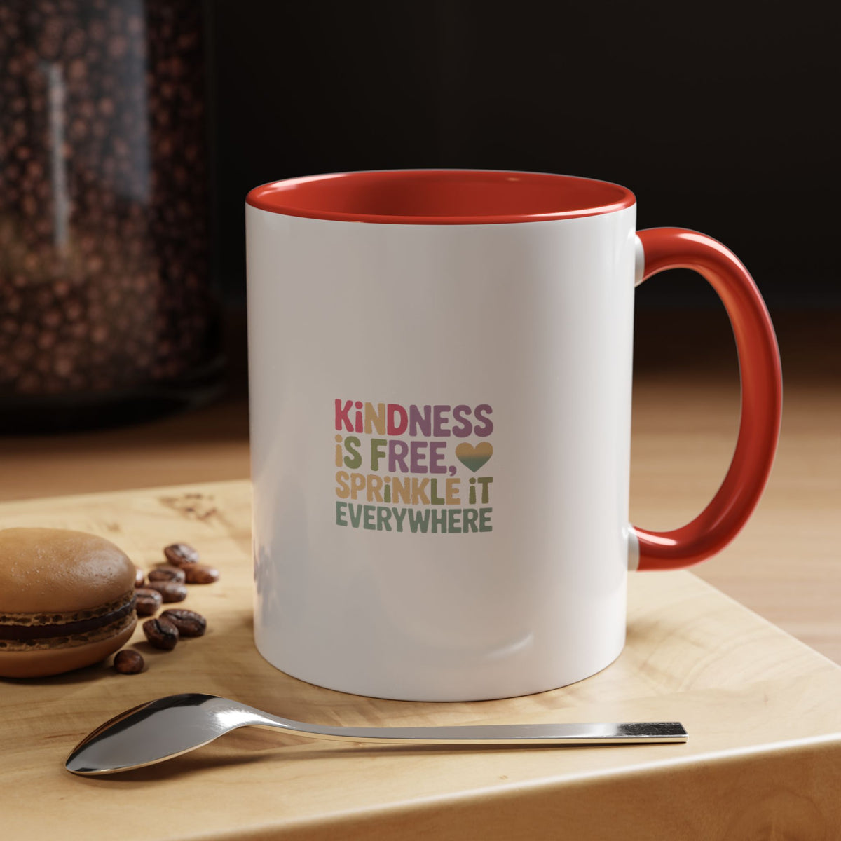 Kindness Is Free Sprinkle It Everywhere Mug, Pastel Gradient Typography Coffee Mug, Positive Quote Mug, Kindness Gift for Friend Teacher