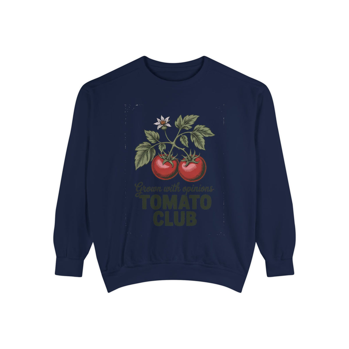 Gardener Sweatshirt, Tomato Club Gift For Gardener, Grown With Opinions Funny Garden Crewneck, Vegetable Gardening Hobby Gift
