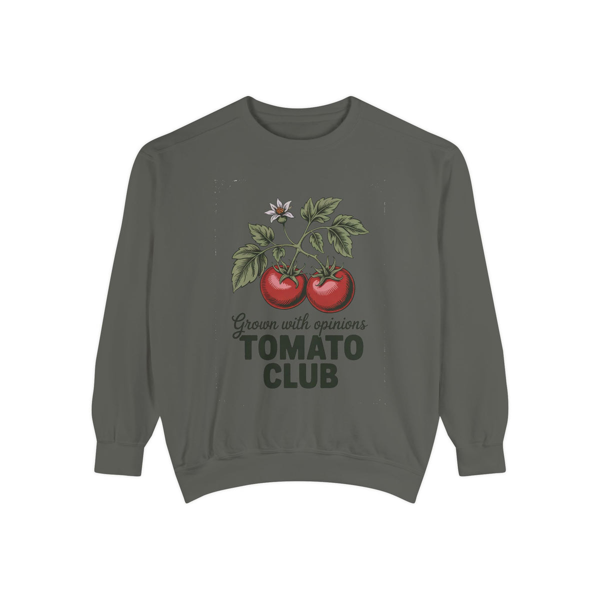 Gardener Sweatshirt, Tomato Club Gift For Gardener, Grown With Opinions Funny Garden Crewneck, Vegetable Gardening Hobby Gift