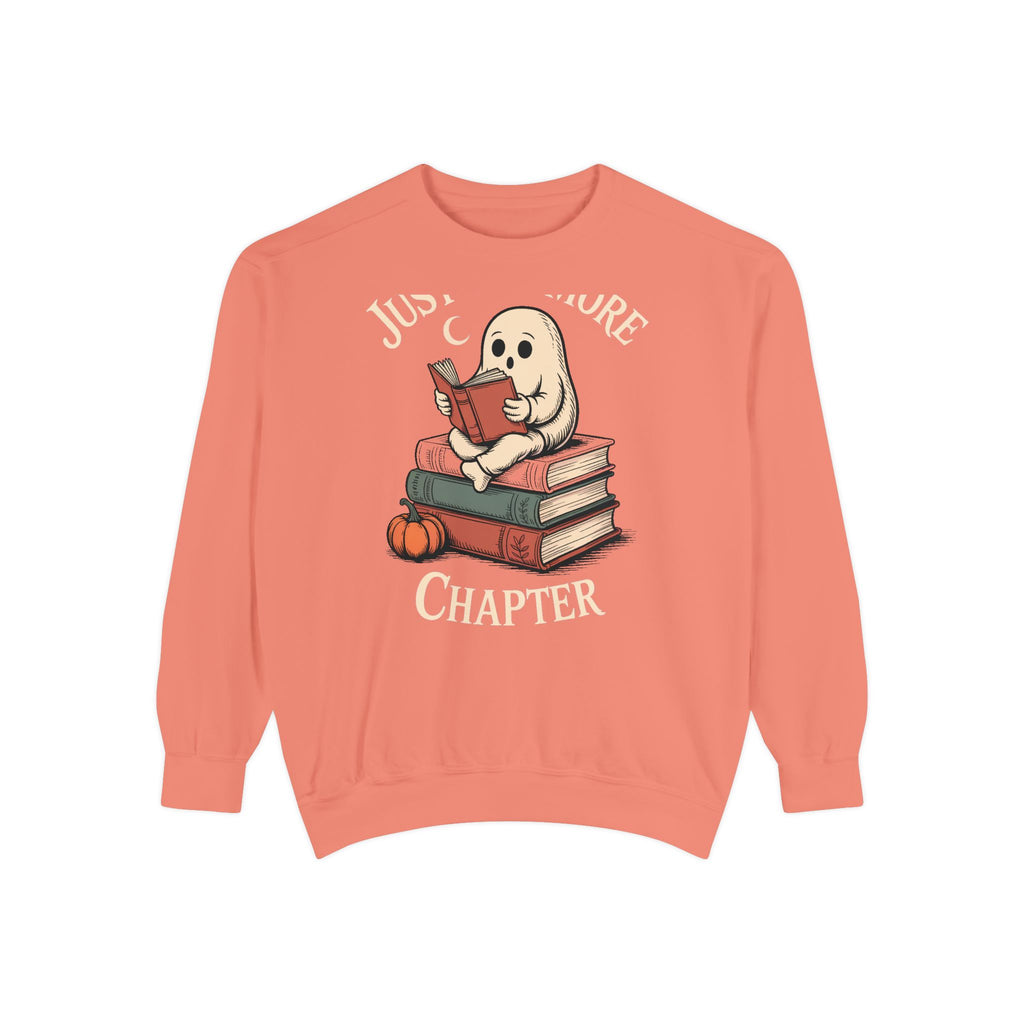 Just One More Chapter Ghost Sweatshirt, Halloween Reading Crewneck, Bookish Ghost Sweatshirt, Cozy Fall Book Lover Gift