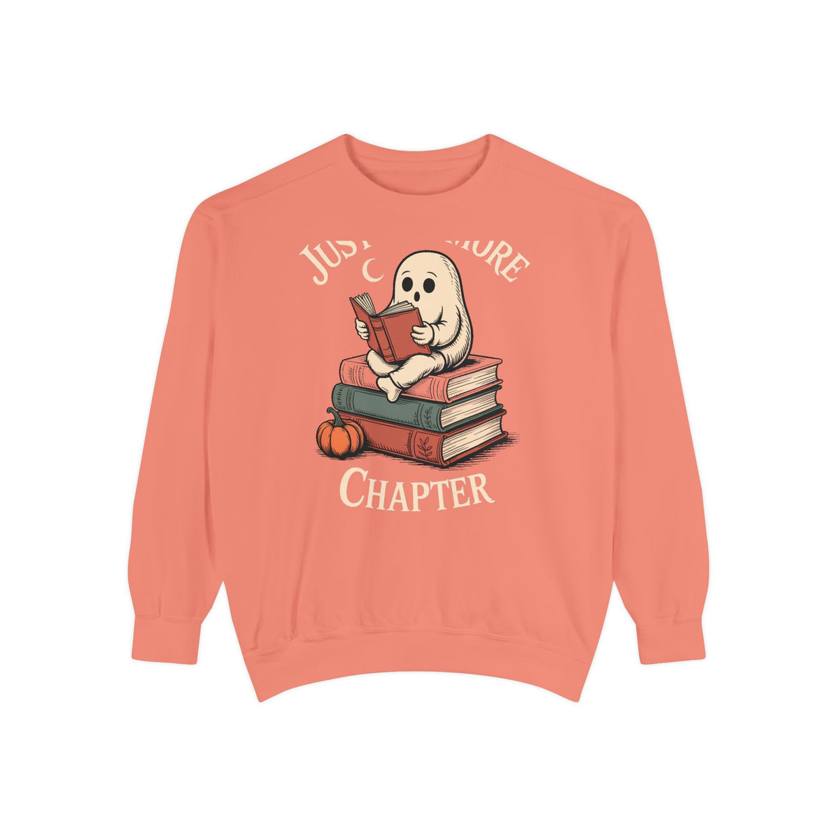 Just One More Chapter Ghost Sweatshirt, Halloween Reading Crewneck, Bookish Ghost Sweatshirt, Cozy Fall Book Lover Gift