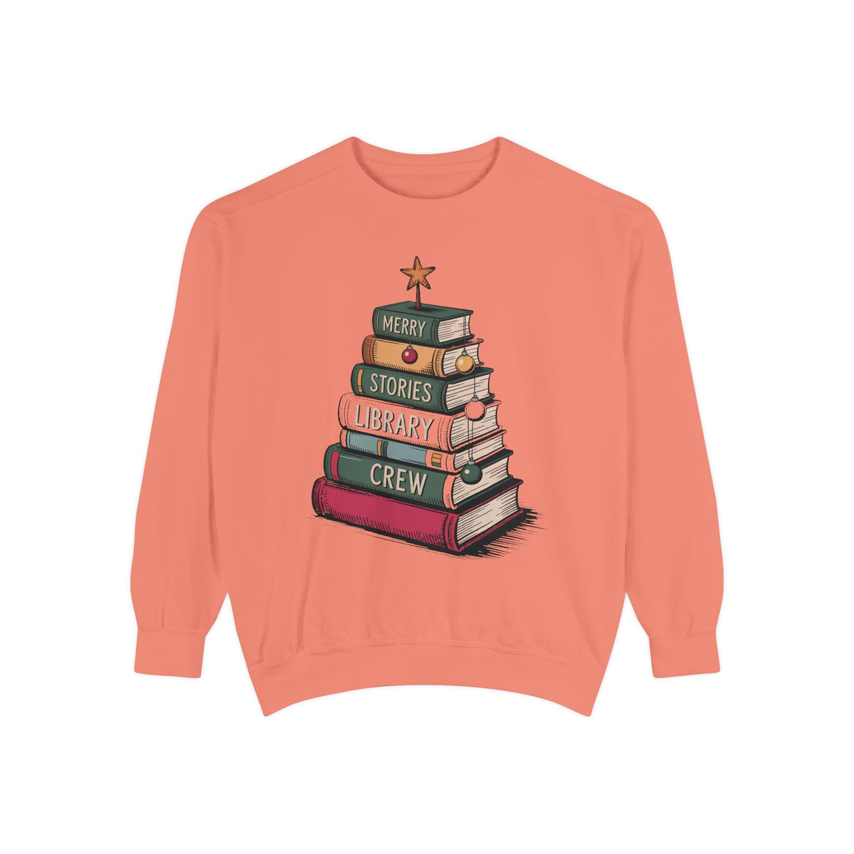 Librarian Christmas Sweatshirt, Library Crew Gift, Merry Stories Crewneck, Christmas Gift For Librarian, Book Lover Holiday Sweatshirt, Lib…