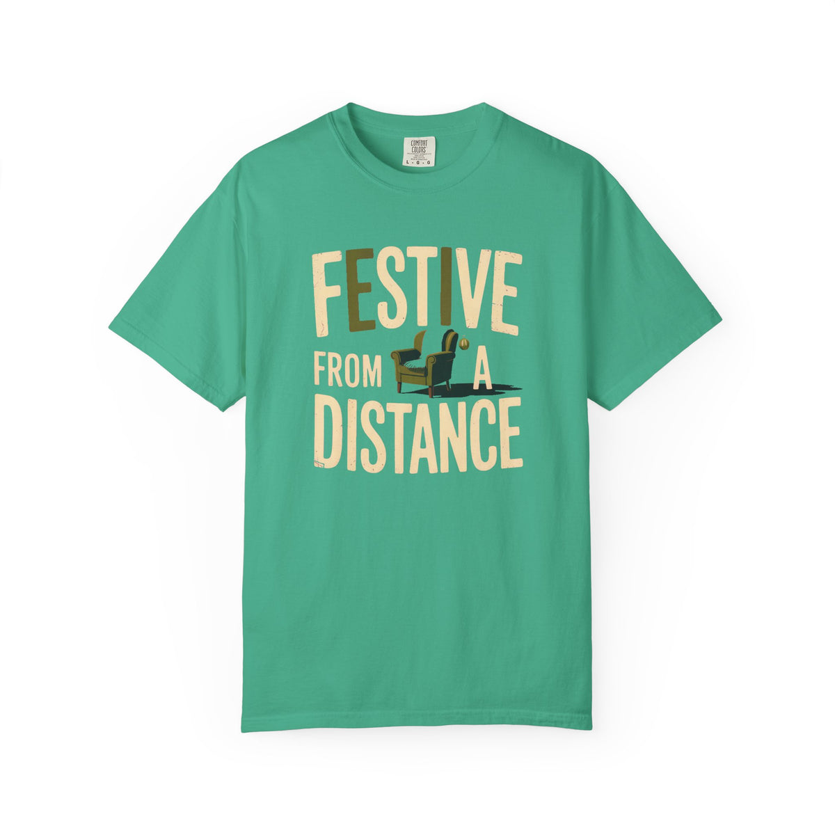Introvert Christmas Shirt, Festive From A Distance Tee, Funny Introvert Gift, Anti Social Holiday Shirt, Cozy Christmas Tee, Funny Christma…