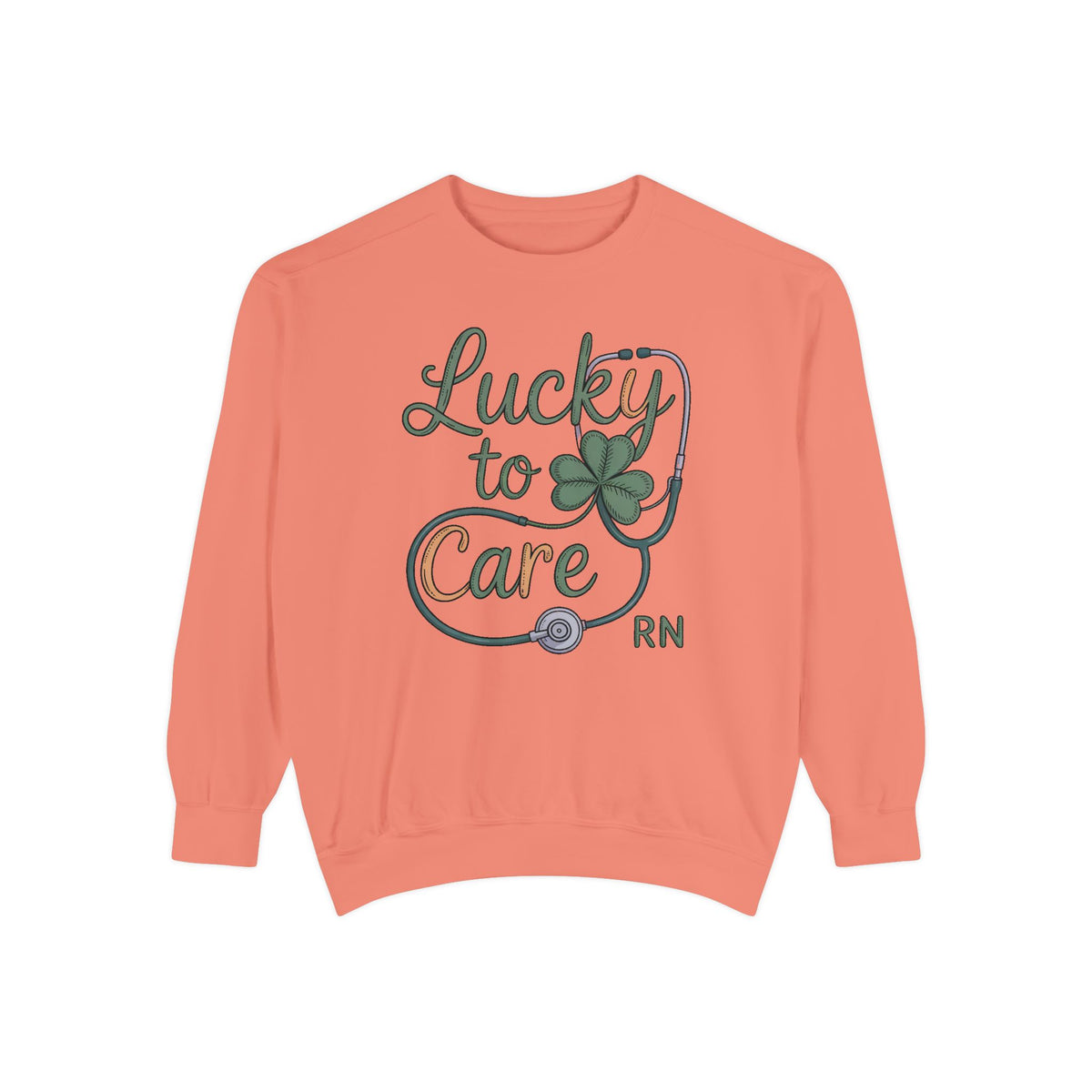 RN Nurse Sweatshirt, St Patrick's Day Gift For Nurse, Lucky To Care Crewneck, Nurse St Patricks Day Shirt, Shamrock Nurse Gift, RN Tee