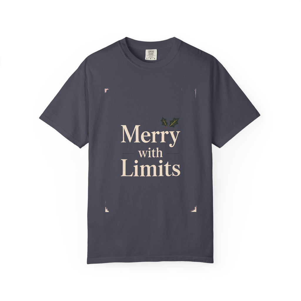 Merry With Limits Shirt, Funny Christmas Shirt For Busy Adults, Sarcastic Holiday Tee, Christmas Gift For Tired Adults, Funny Holiday Shirt…