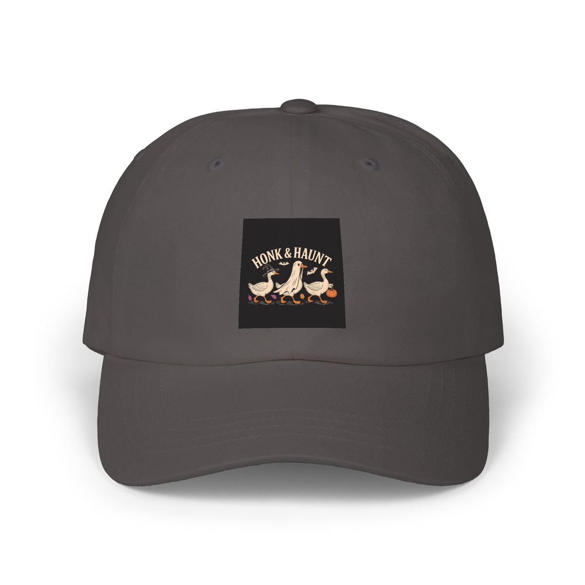 Honk & Haunt Geese Dad Cap, Funny Halloween Goose Hat, Vintage Spooky Season Embroidered Cap, Bird Lover Halloween Gift