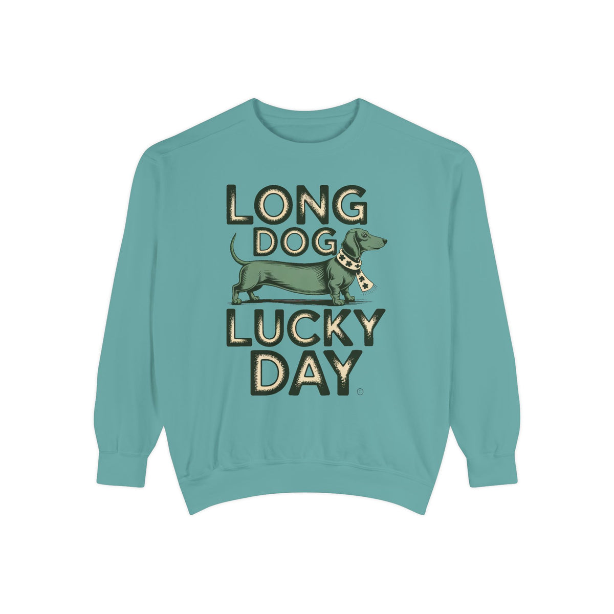 Dachshund Sweatshirt, St Patrick's Day Gift For Dog Owner, Long Dog Lucky Day Crewneck, Wiener Dog Lover Gift, Funny Dachshund Shirt