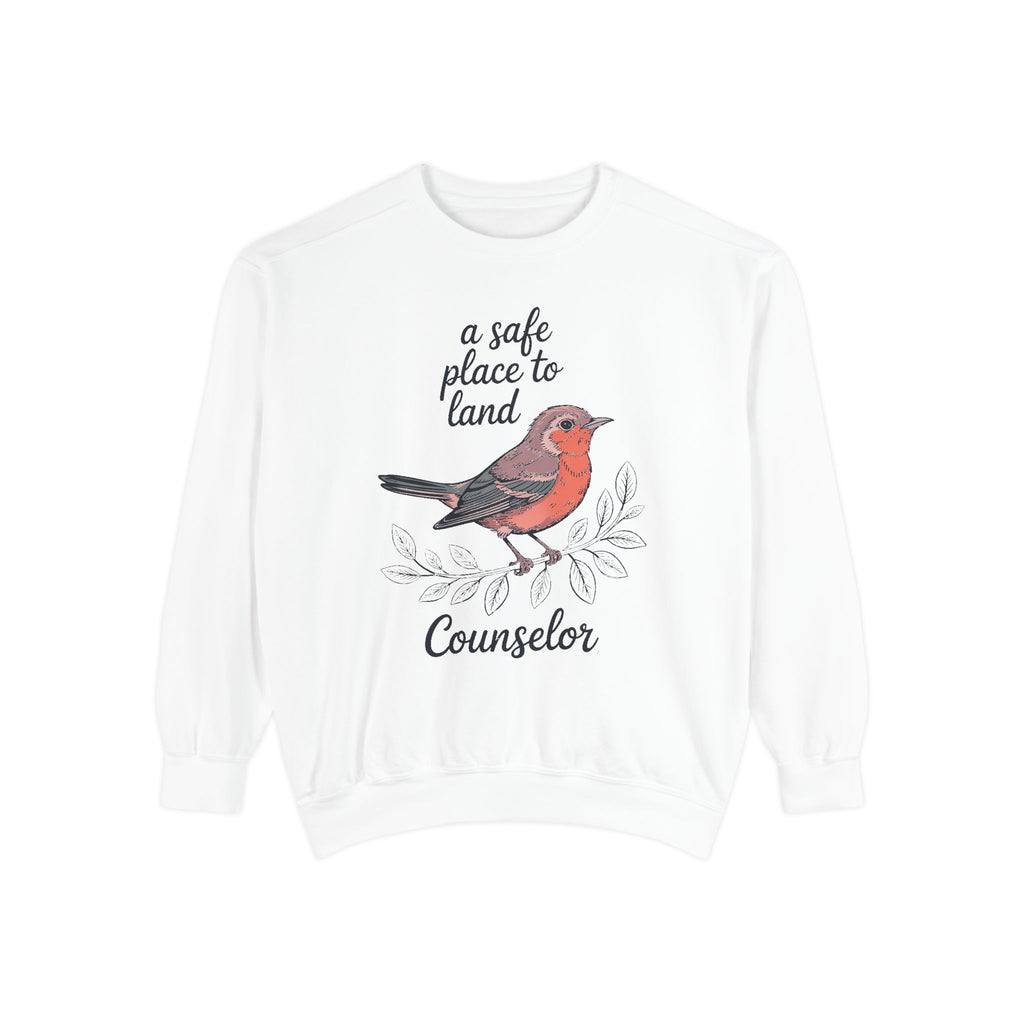 School Counselor Sweatshirt, A Safe Place To Land, Counselor Appreciation Gift, Teacher Appreciation Crewneck, Counselor Week Sweatshirt, G…