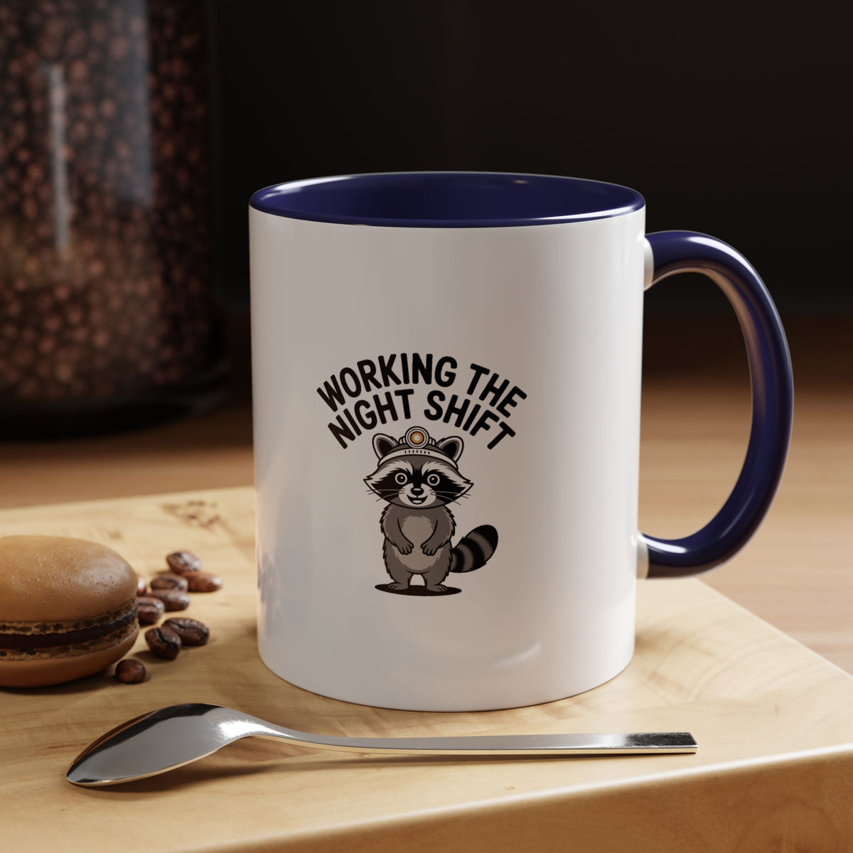 Raccoon Night Shift Mug, Funny Raccoon Coffee Mug, Night Owl Gift, Cute Trash Panda Mug, Nurse Shift Worker Gift Mug