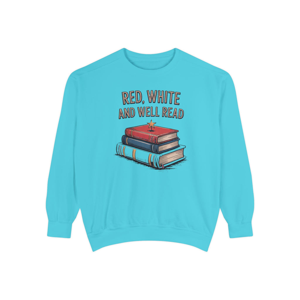 Book Lover Sweatshirt, Red White and Well Read, Fourth of July Gift for Readers, Patriotic Bookworm Tee, 4th of July Crewneck, Bookish Inde…