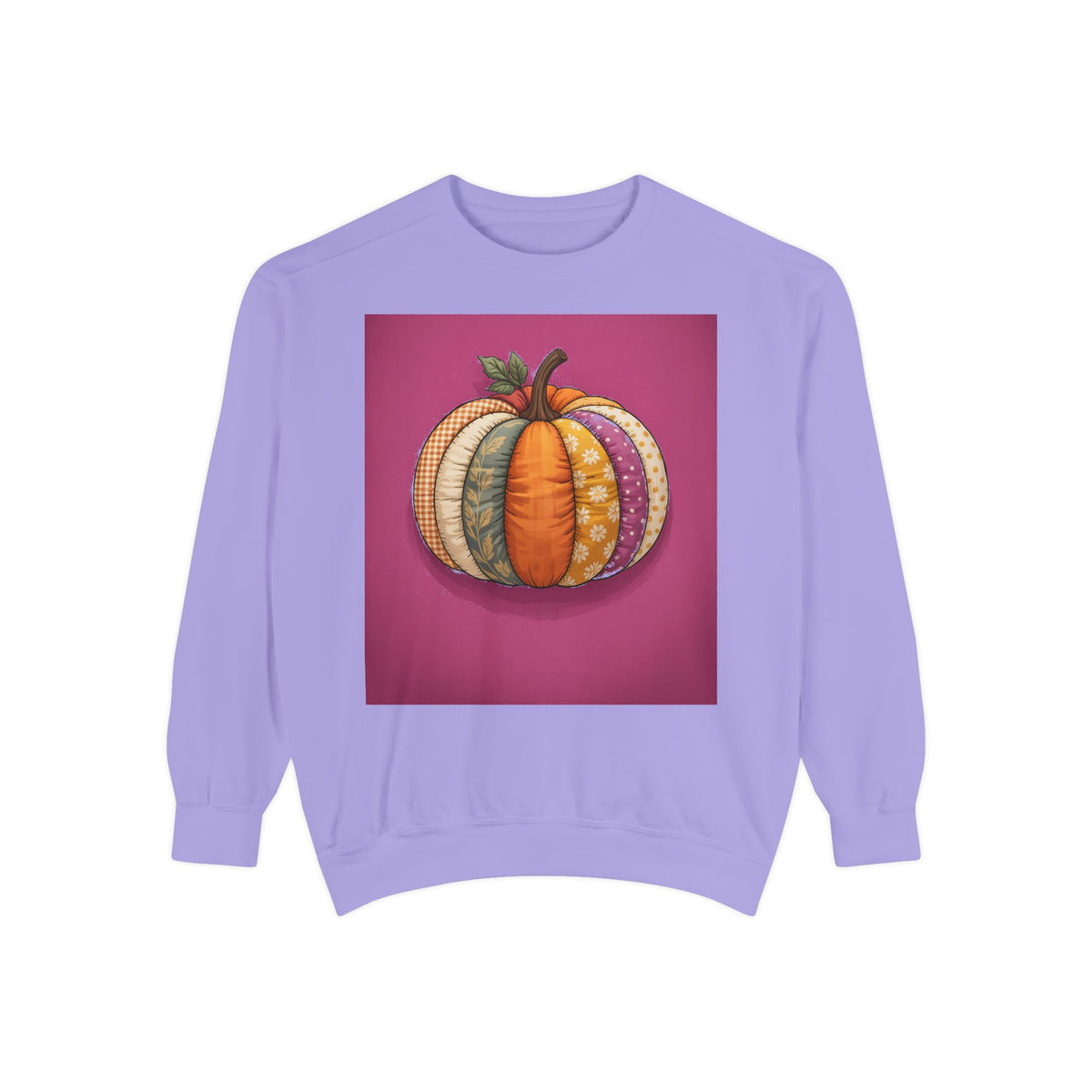 Patchwork Pumpkin Sweatshirt, Fall Quilted Pumpkin Crewneck, Halloween Sweatshirt, Cozy Autumn Gift, Cottagecore Fall Sweater