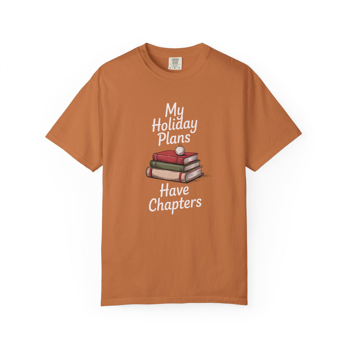 Bookish Christmas Shirt, My Holiday Plans Have Chapters, Book Lover Christmas Gift, Funny Reader Tee, Bookworm Holiday Shirt, Book Club Chr…