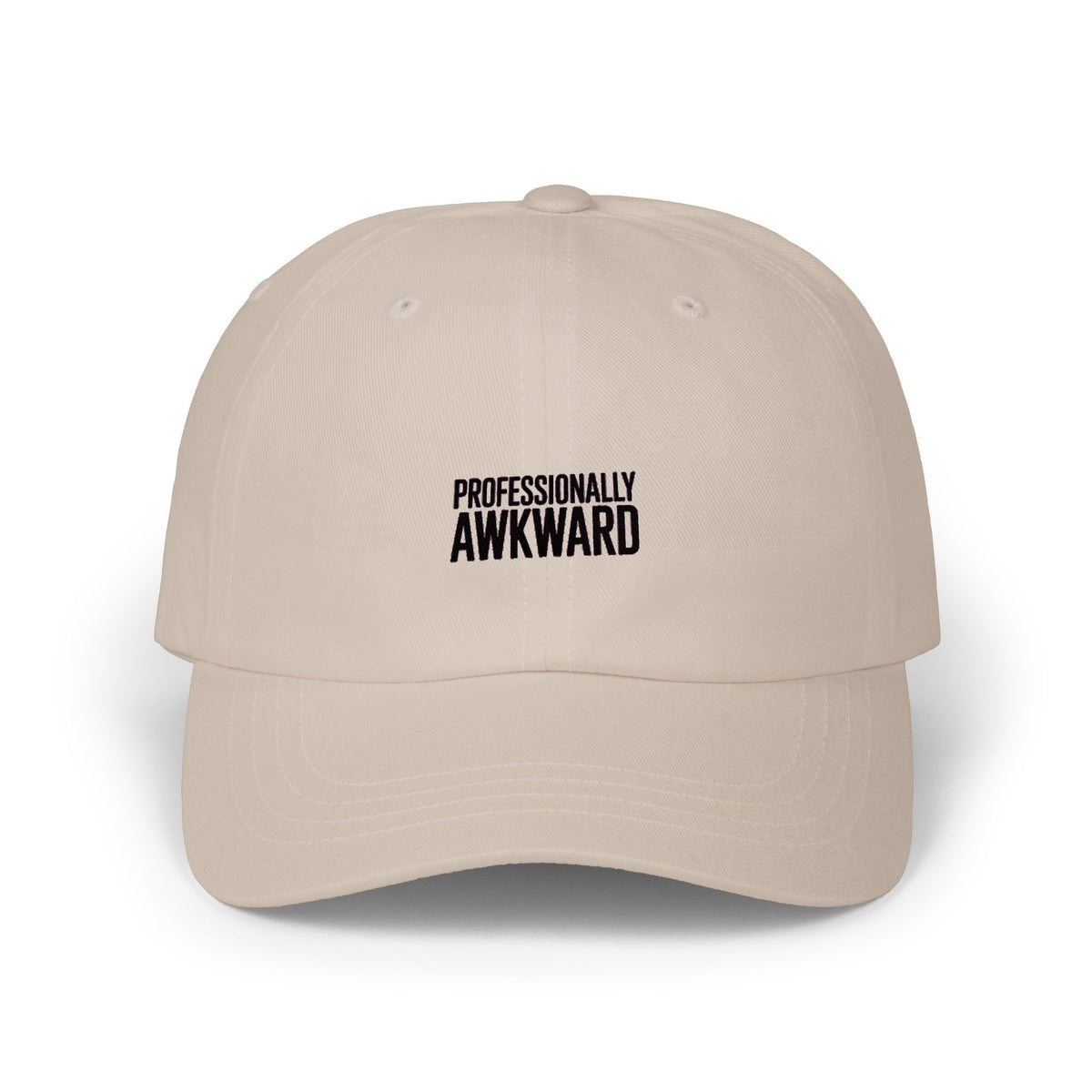 Professionally Awkward Dad Hat, Funny Embroidered Baseball Cap, Sarcastic Office Gift, Introvert Humor Hat, Unisex Dad Cap