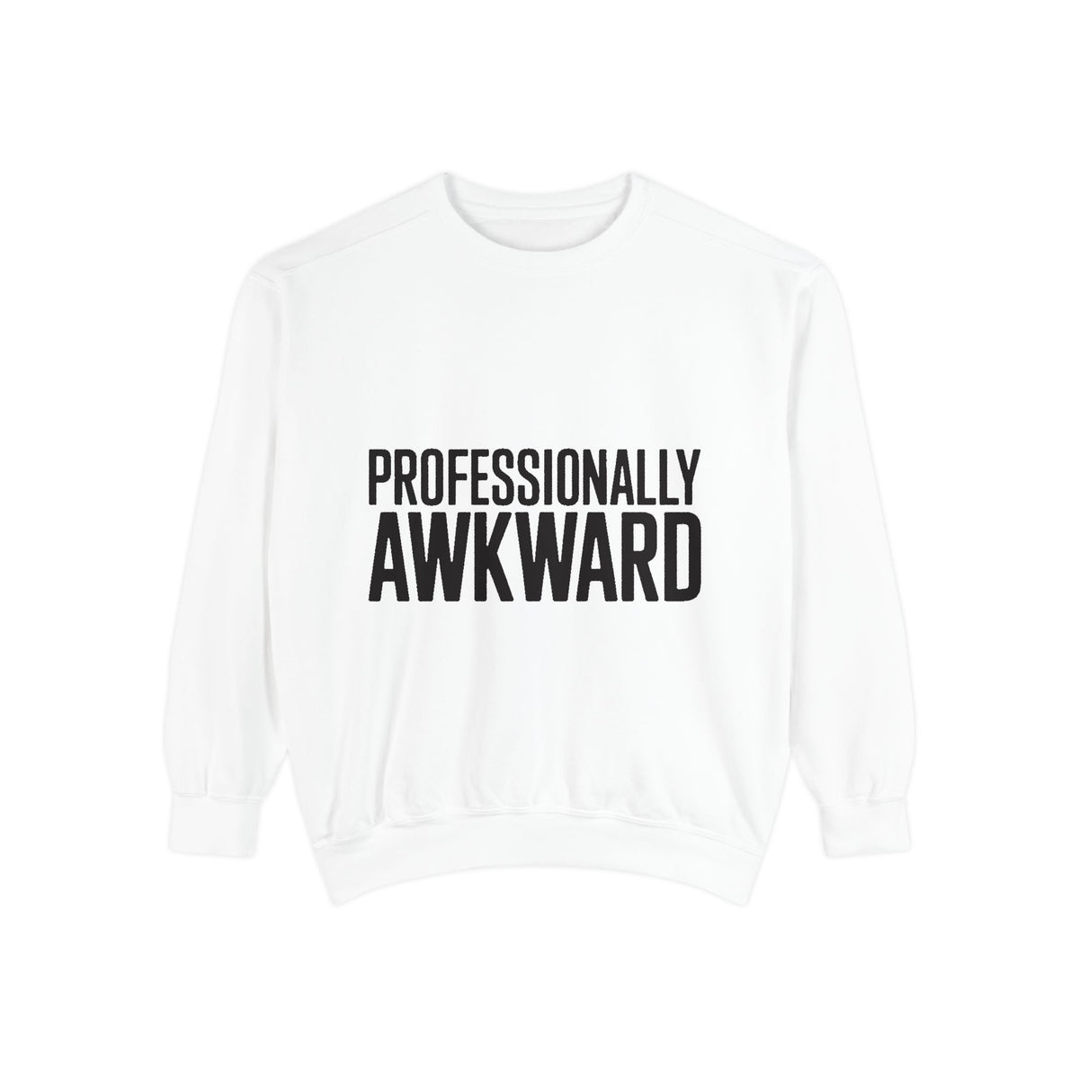 Professionally Awkward Sweatshirt, Funny Embroidered Crewneck, Sarcastic Office Gift, Introvert Humor Pullover, Coworker Gift