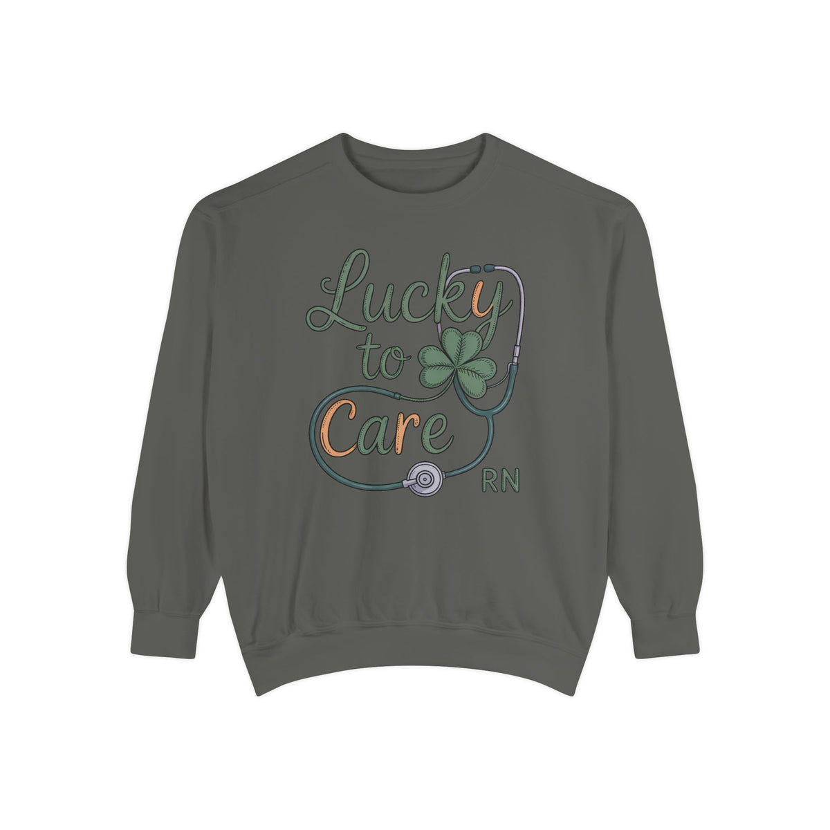 RN Nurse Sweatshirt, St Patrick's Day Gift For Nurse, Lucky To Care Crewneck, Nurse St Patricks Day Shirt, Shamrock Nurse Gift, RN Tee