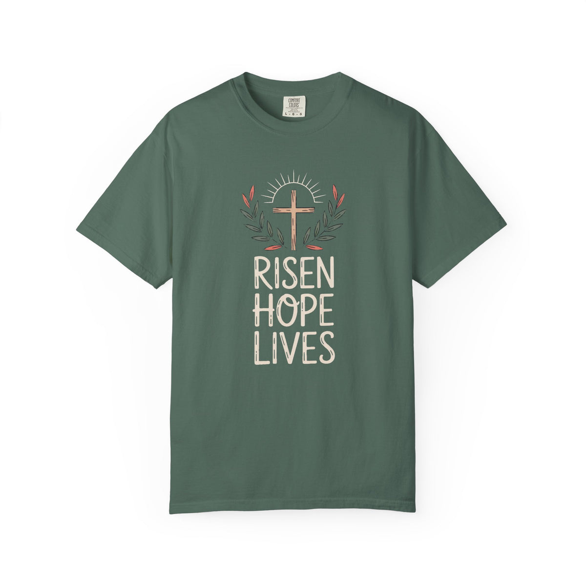 Christian Easter Shirt, Risen Hope Lives Tee, He Is Risen Gift, Religious Easter T-Shirt, Faith Based Easter Gift, Cross Shirt For Easter S…