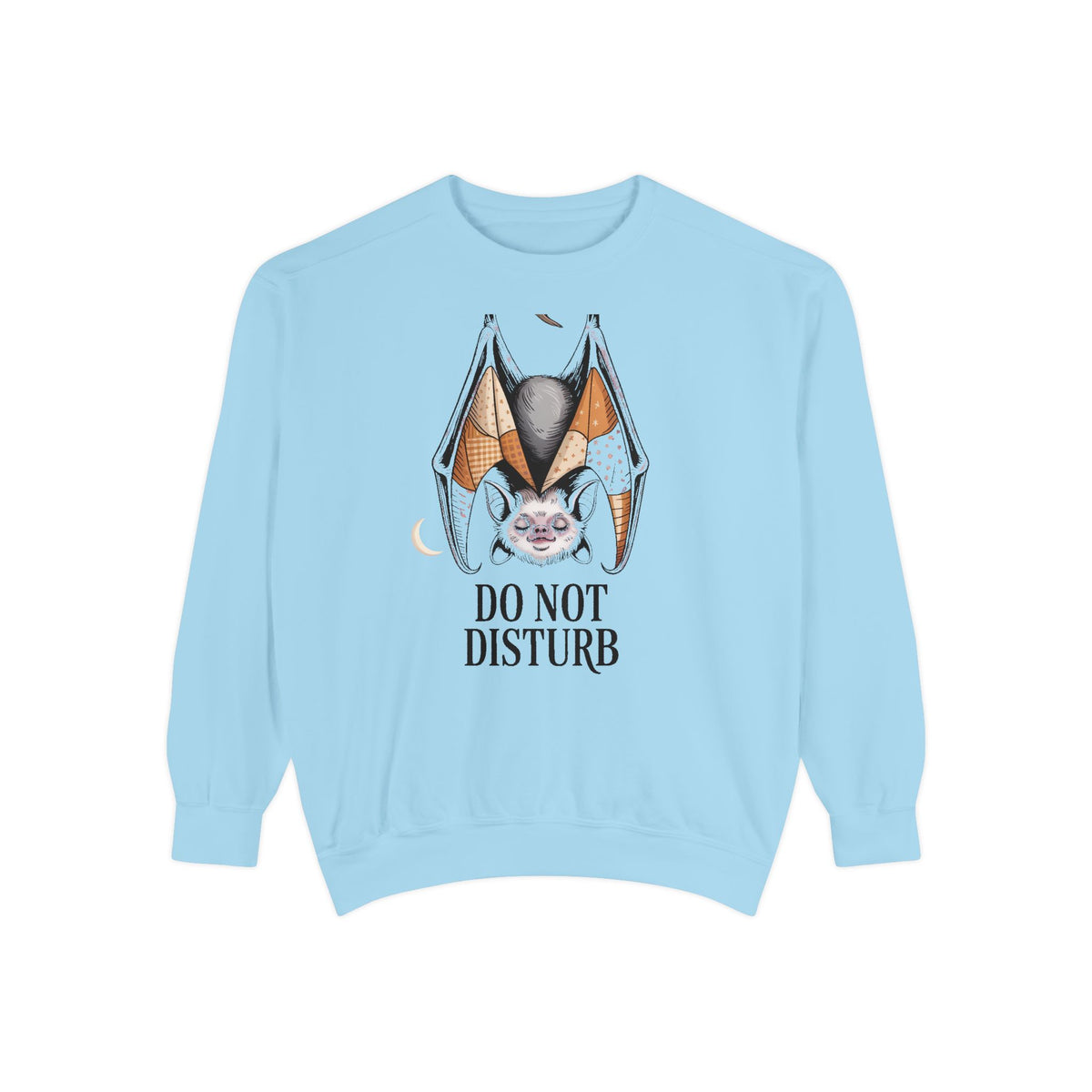 Do Not Disturb Bat Sweatshirt, Halloween Crewneck, Cute Sleepy Bat Embroidered Sweatshirt, Spooky Season Gift