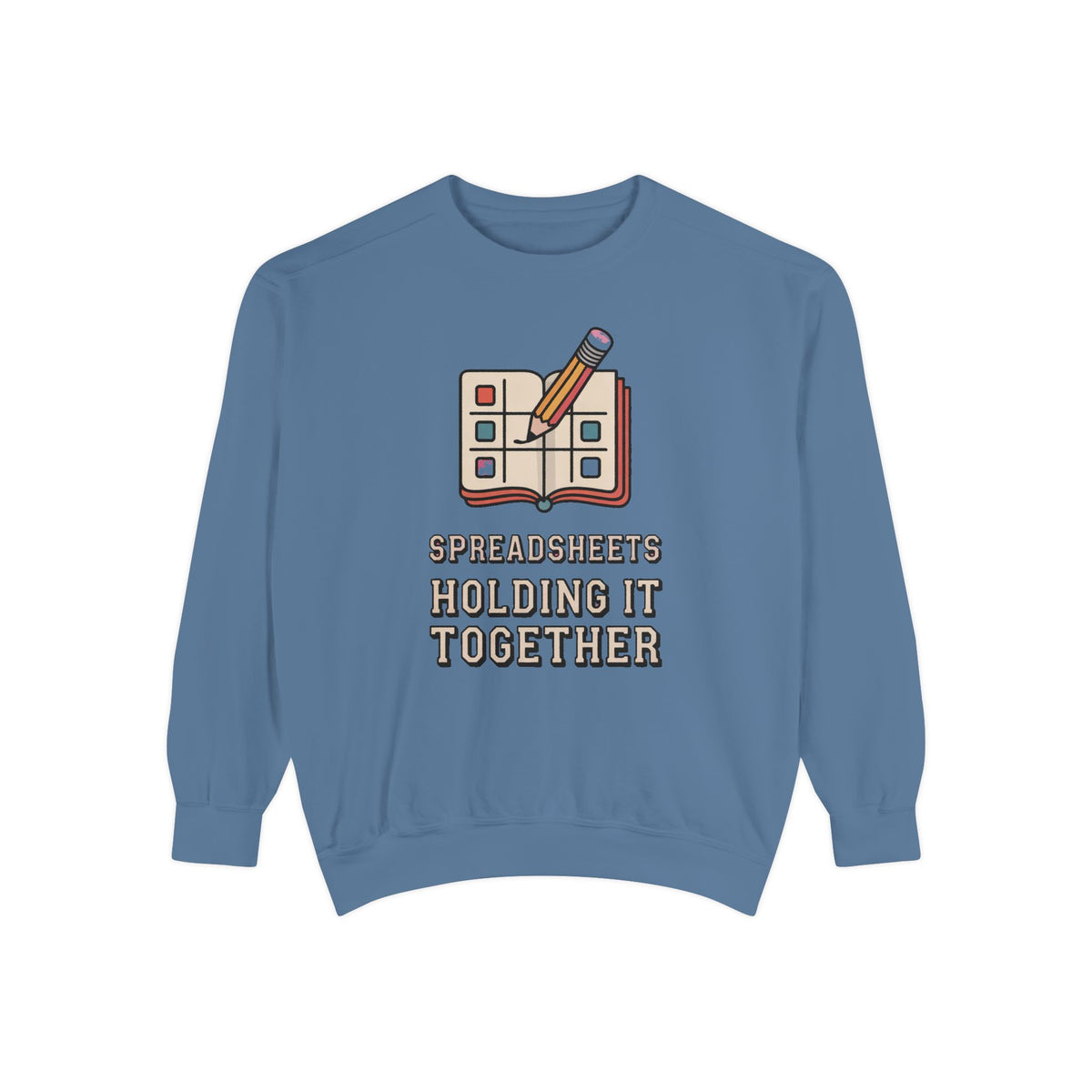 Analyst Sweatshirt, Spreadsheets Holding It Together, Funny Office Sarcasm Crewneck, Data Analyst Gift, Finance Nerd Sweater, Sarcastic Cow…