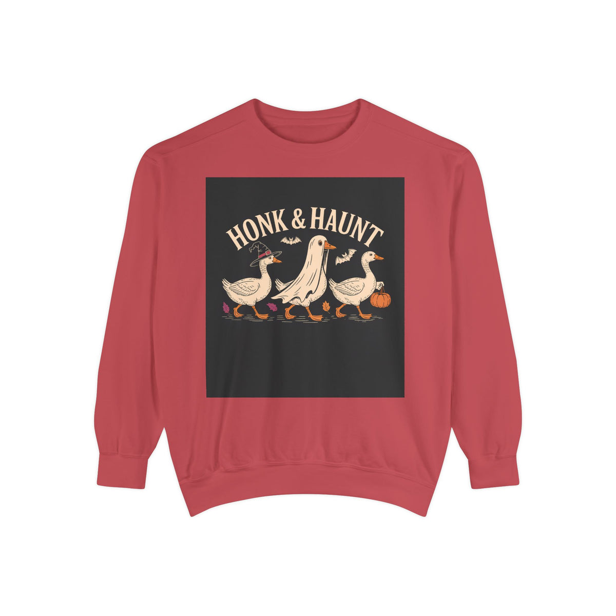 Honk & Haunt Geese Sweatshirt, Funny Halloween Goose Crewneck, Vintage Spooky Season Sweatshirt, Bird Lover Halloween Gift