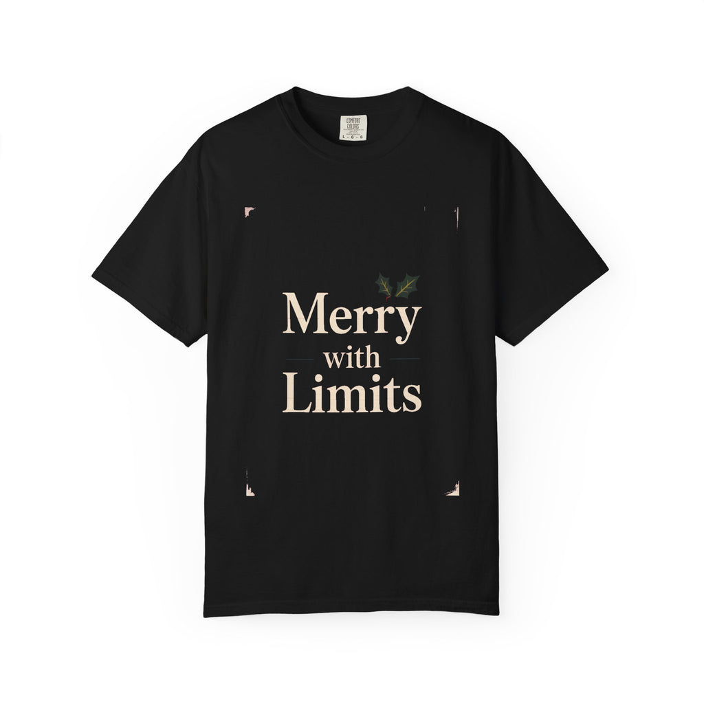 Merry With Limits Shirt, Funny Christmas Shirt For Busy Adults, Sarcastic Holiday Tee, Christmas Gift For Tired Adults, Funny Holiday Shirt…