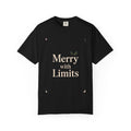 Merry With Limits Shirt, Funny Christmas Shirt For Busy Adults, Sarcastic Holiday Tee, Christmas Gift For Tired Adults, Funny Holiday Shirt…