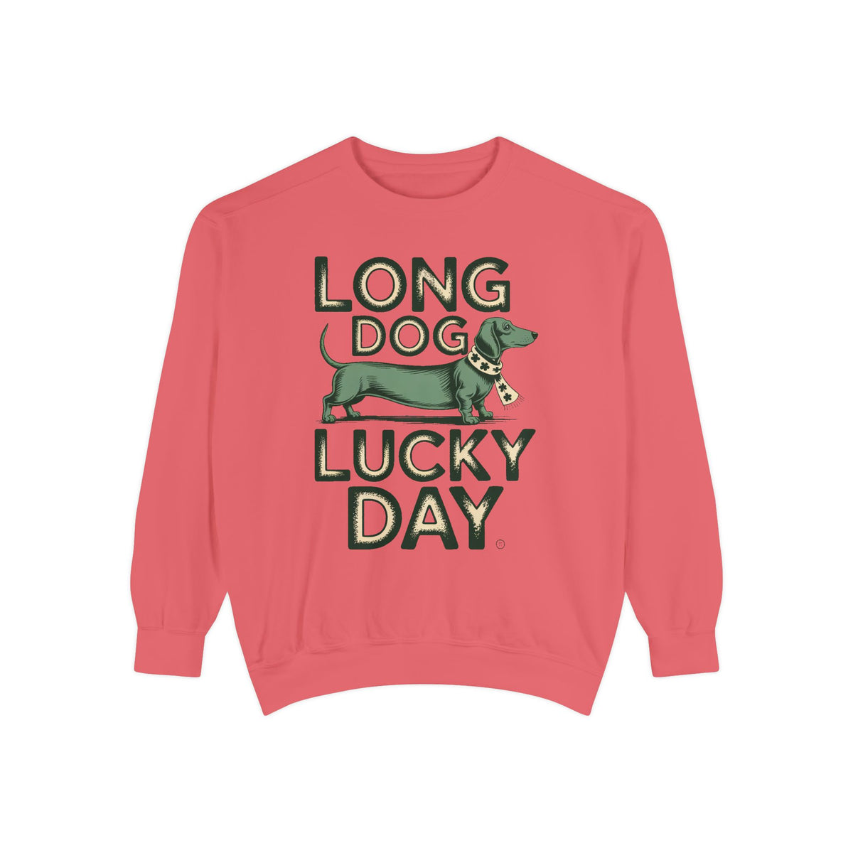 Dachshund Sweatshirt, St Patrick's Day Gift For Dog Owner, Long Dog Lucky Day Crewneck, Wiener Dog Lover Gift, Funny Dachshund Shirt