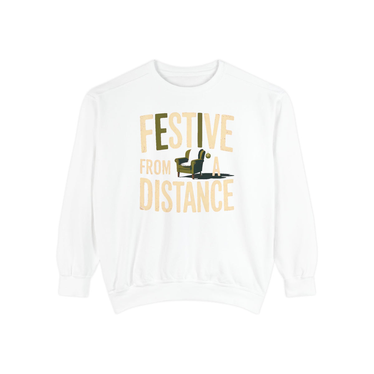 Introvert Christmas Sweatshirt, Festive From A Distance, Funny Christmas Gift For Introverts, Antisocial Holiday Crewneck, Cozy Christmas T…