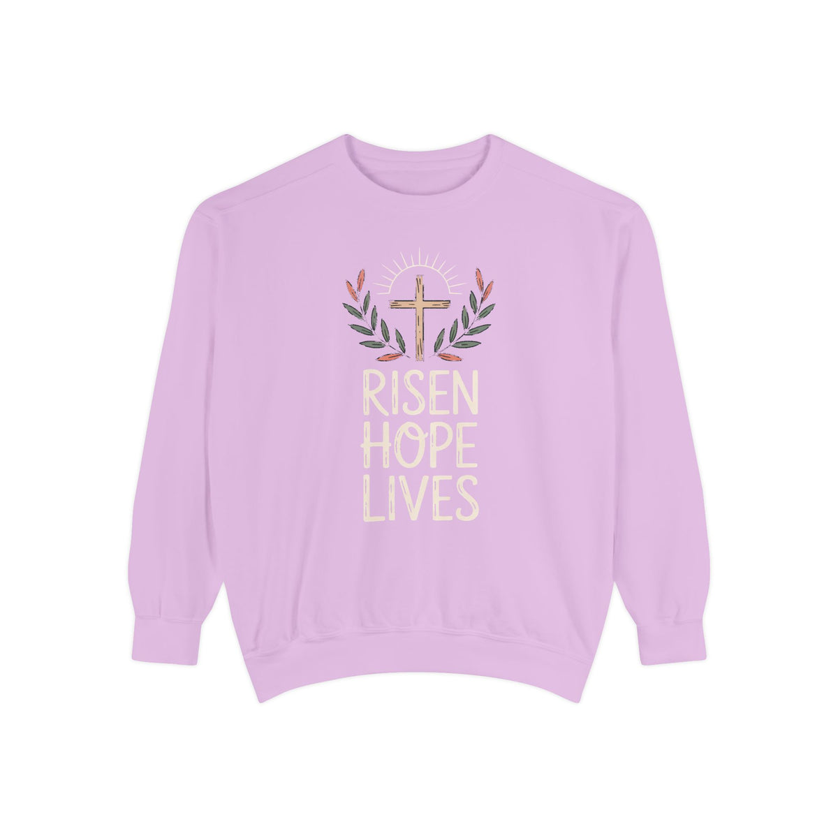 Christian Easter Sweatshirt, Risen Hope Lives Crewneck, He Is Risen Gift, Religious Easter Crewneck, Faith Based Easter Gift, Cross Sweatsh…