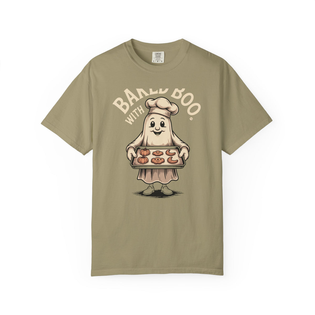 Baked With Boo Ghost Shirt, Funny Halloween Baking T-Shirt, Cute Ghost Cookie Tee, Spooky Season Bakery Gift