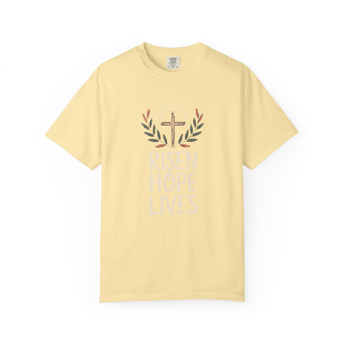 Christian Easter Shirt, Risen Hope Lives Tee, He Is Risen Gift, Religious Easter T-Shirt, Faith Based Easter Gift, Cross Shirt For Easter S…