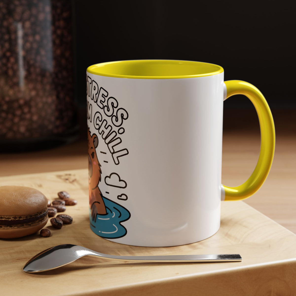 Zero Stress Capybara Mug, Funny Chill Capybara Coffee Cup, Cute Hot Spring Animal Gift, Zero Stress Maximum Chill Mug
