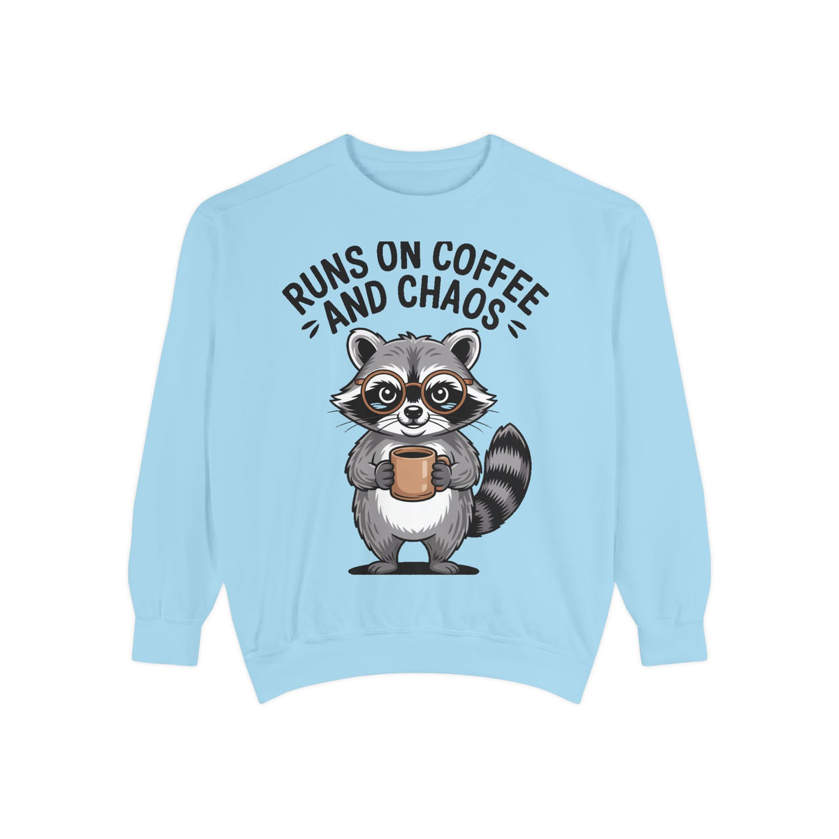 Nurse Raccoon Sweatshirt, Funny 'Runs On Coffee And Chaos' Crewneck, Cute Nurse Gift, Coffee Lover Sweatshirt, Nurse Appreciation Gift