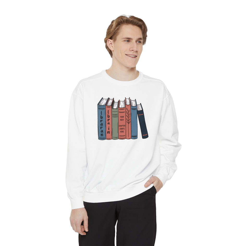 Librarian Sweatshirt, Retirement Gift For Librarian, Your Next Chapter Starts Here, Librarian Retirement Crewneck, Book Lover Gift