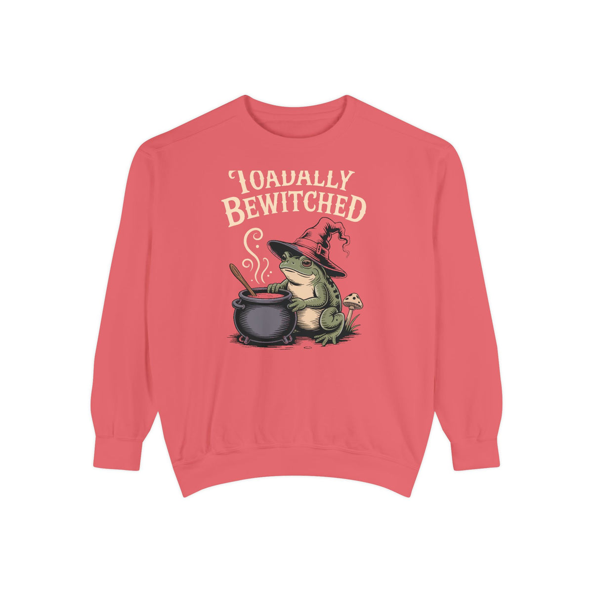 Toadally Bewitched Sweatshirt, Funny Witch Toad Halloween Crewneck, Vintage Storybook Frog Witch Gift, Spooky Season Sweatshirt