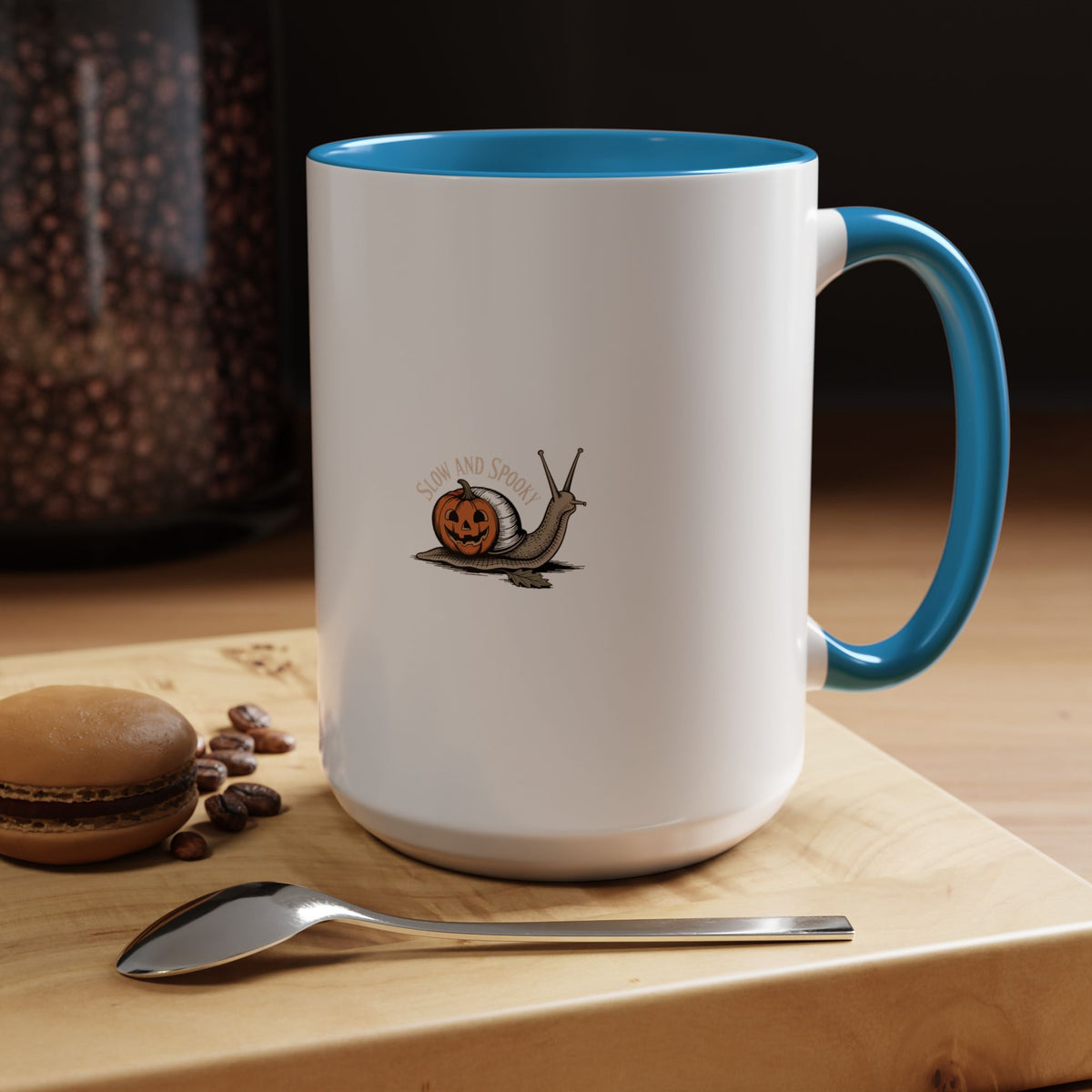Slow And Spooky Snail Mug, Halloween Pumpkin Snail Coffee Cup, Vintage Naturalist Halloween Gift, Cute Spooky Season Mug