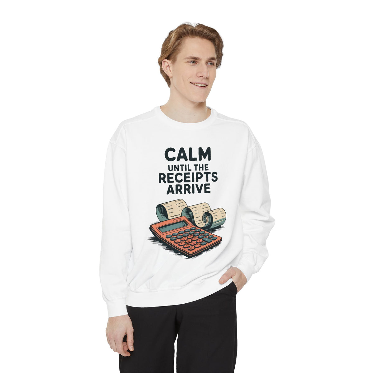 Accountant Sweatshirt, Calm Until The Receipts Arrive, Funny Accountant Gift, Tax Season Sweatshirt, Sarcastic Accounting Crewneck, CPA Gift