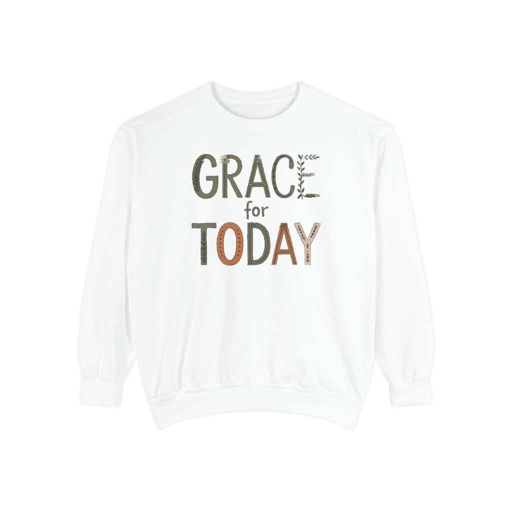 Christian Gift For Women, Grace For Today Sweatshirt, Faith Based Crewneck, Religious Sweatshirt Gift, Christian Woman Gift, Inspirational…