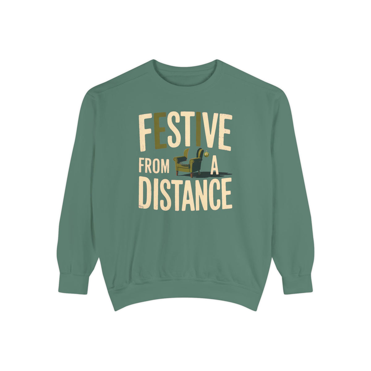 Introvert Christmas Sweatshirt, Festive From A Distance, Funny Christmas Gift For Introverts, Antisocial Holiday Crewneck, Cozy Christmas T…