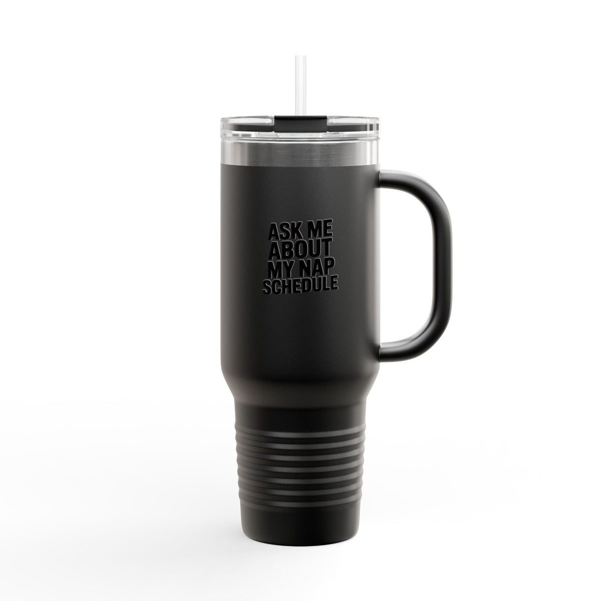 Ask Me About My Nap Schedule Tumbler, Funny Nap Lover 40oz Mug, Sarcastic Quote Travel Cup, Gift for Tired Mom or Napper